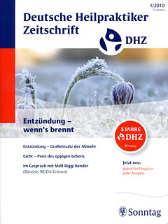 DHZ: Deutsche Heilpraktiker Zeitschrift 2010/1 -  Entzündungen  wenn\'s brennt