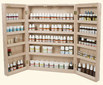 Arzneischrank aus handgefertigtem Buchenholz / Apotheke