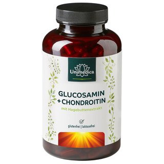 Glucosamine + Chondroitin - 1000 mg / 1200 mg per daily dose - 180 capsules - from Unimedica