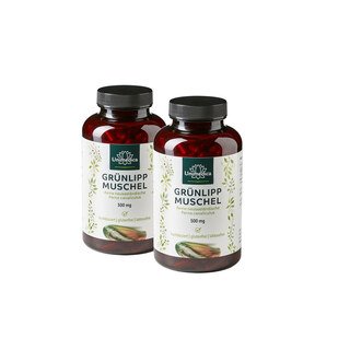 Lot de 2: Moule aux orles verts - 1 500 mg par dose journalière (3 gélules) - 2 x 300 gélules - Unimedica