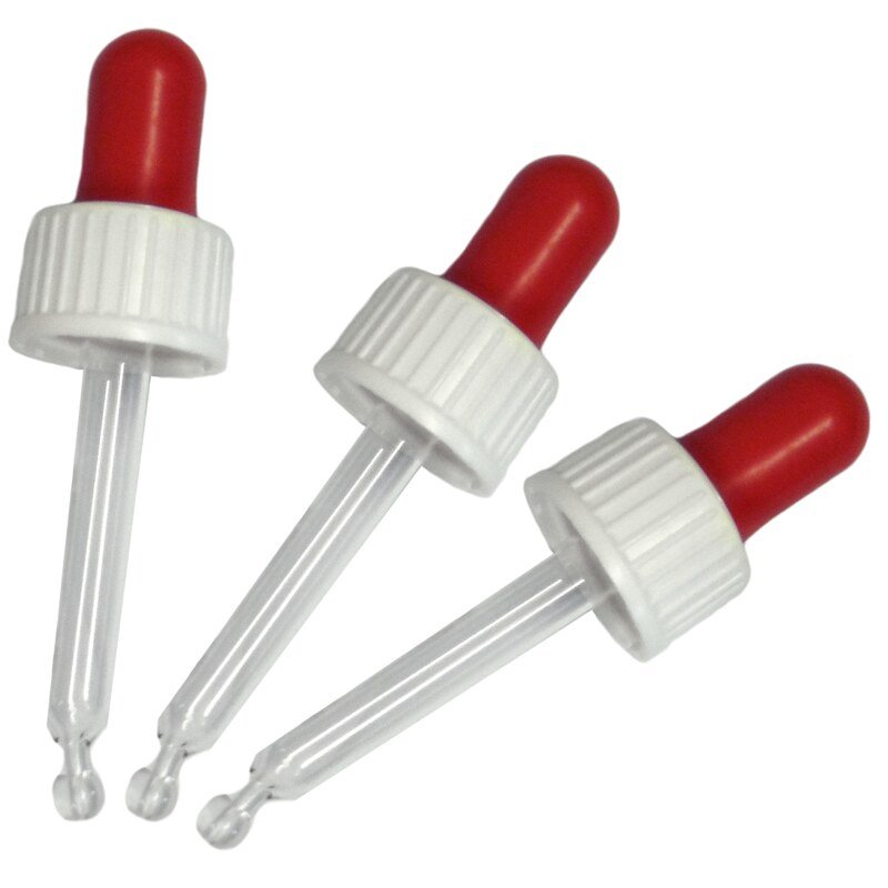 Pipette 10 ml, poire rouge, bouchon blanc - 10 pièces