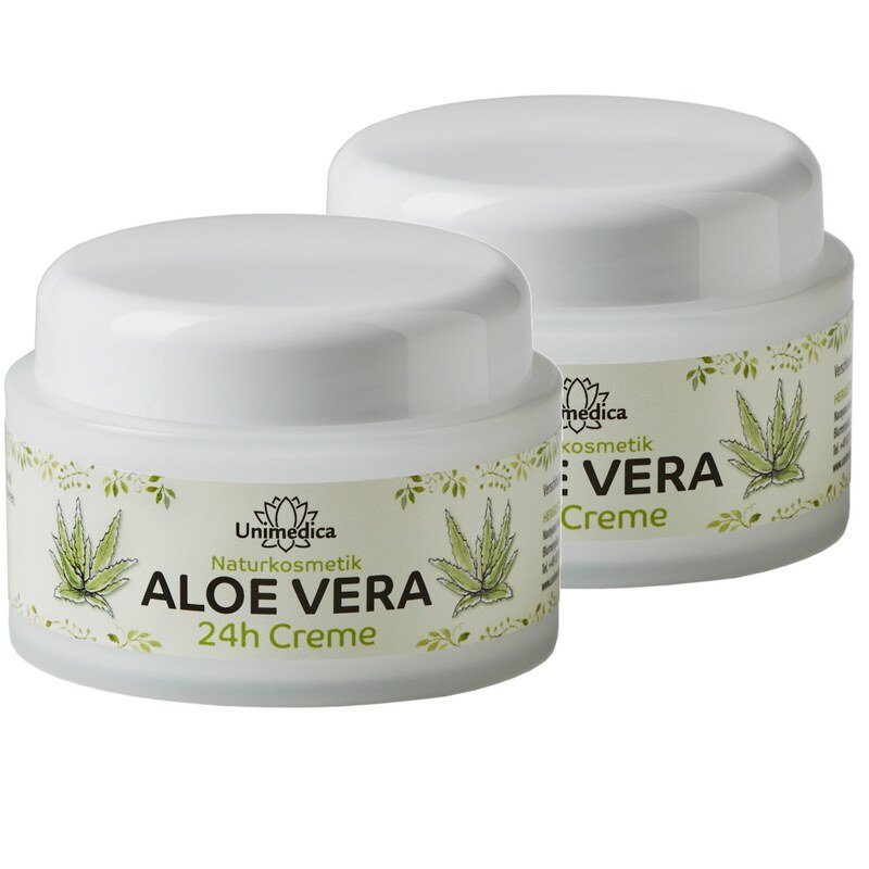 Lot de 2: Crème 24h à l'aloe vera - 2 x 50 ml - par Unimedica