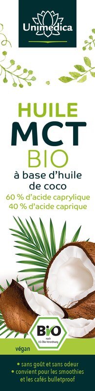 Huile MCT bio - C8 + C10 - 500 ml - d'Unimedica