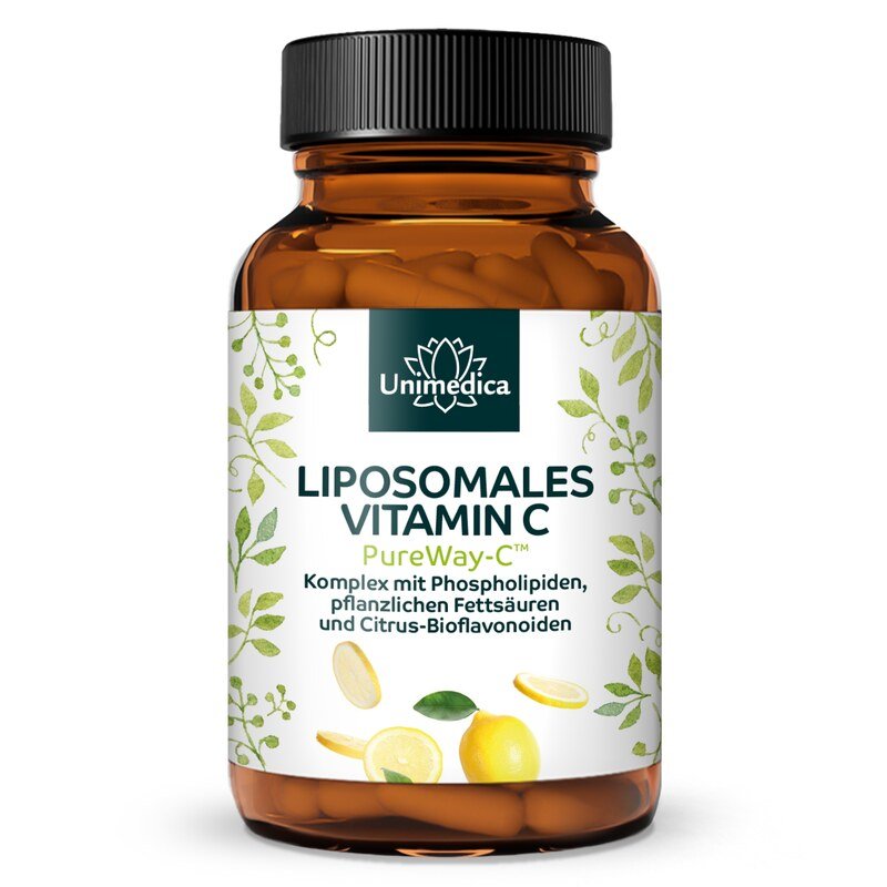 Vitamine C liposomale - PureWay-C™ - 500 mg de vitamine C par dose journalière - 100 gélules - par Unimedica