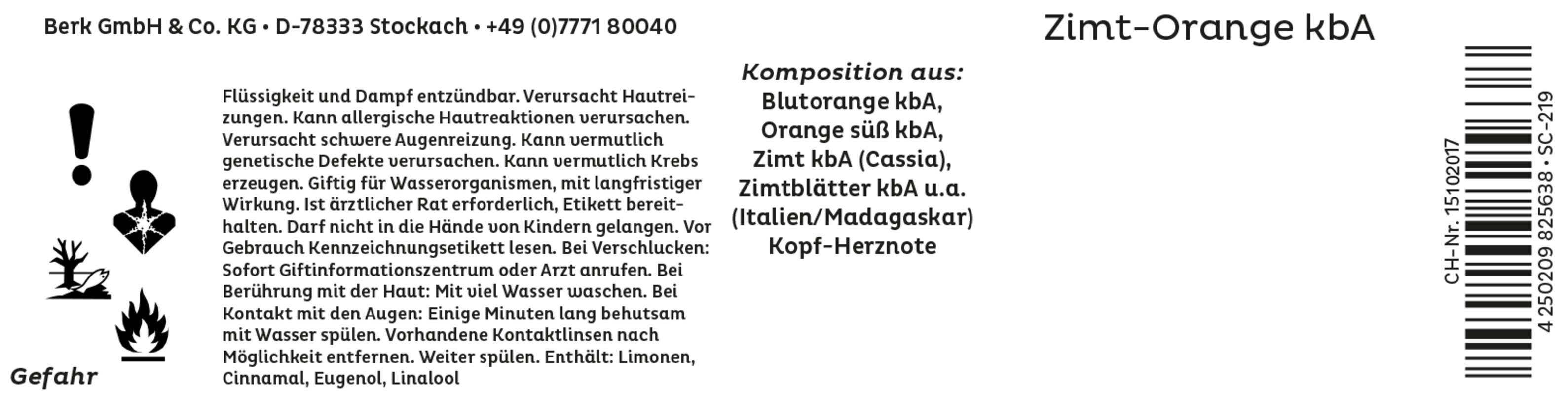 Zimt-Orange B, Ätherisches Öl - Berk - 10 ml