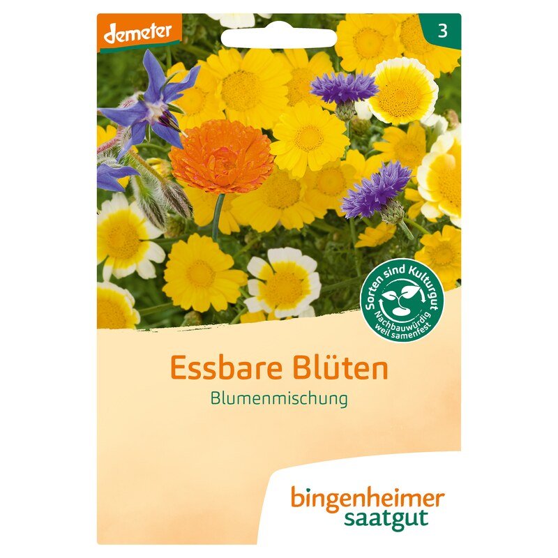 Essbare Blüten Blumenmischung - demeter-bio - bingenheimer saatgut