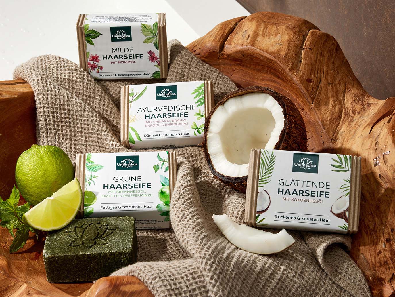 Shampoing lissant  à l'huile de coco  pour cheveux secs et crépus - 100 g - par Unimedica