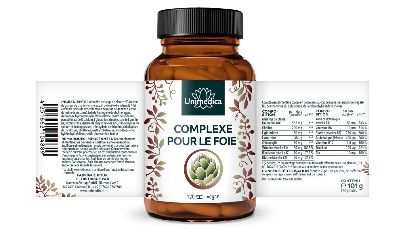 Complexe pour le foie - 120 gélules - par Unimedica