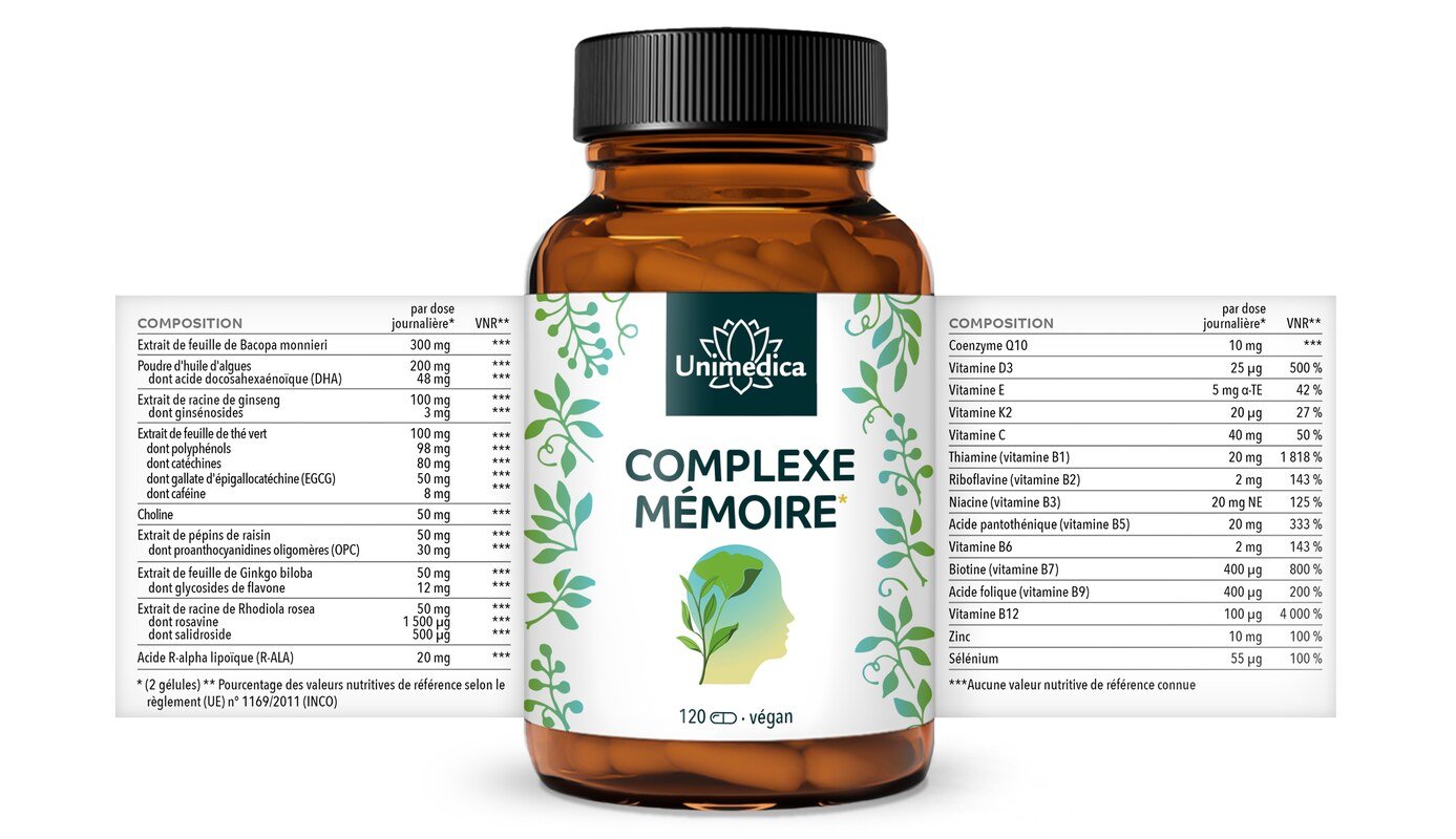 Lot de 2: Complexe mémoire*  2 x 120 gélules  par Unimedica