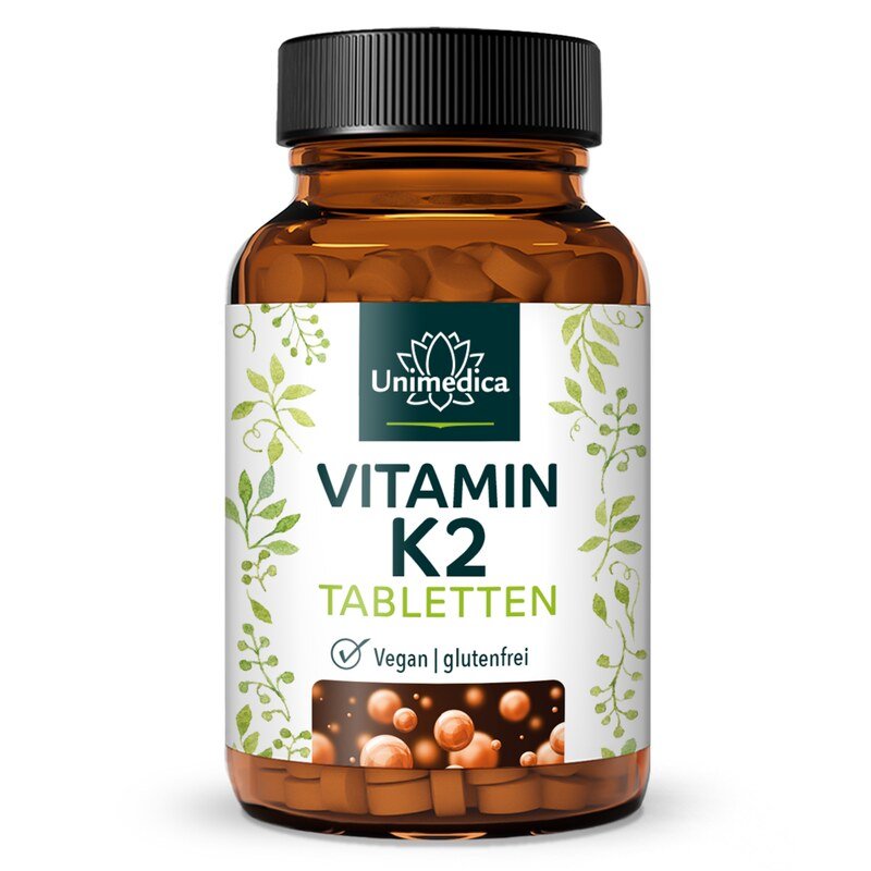 Vitamine K2 - MK7-All-trans - 200 µg par dose quotidienne (1 comprimé) - 120 comprimés - par Unimedica