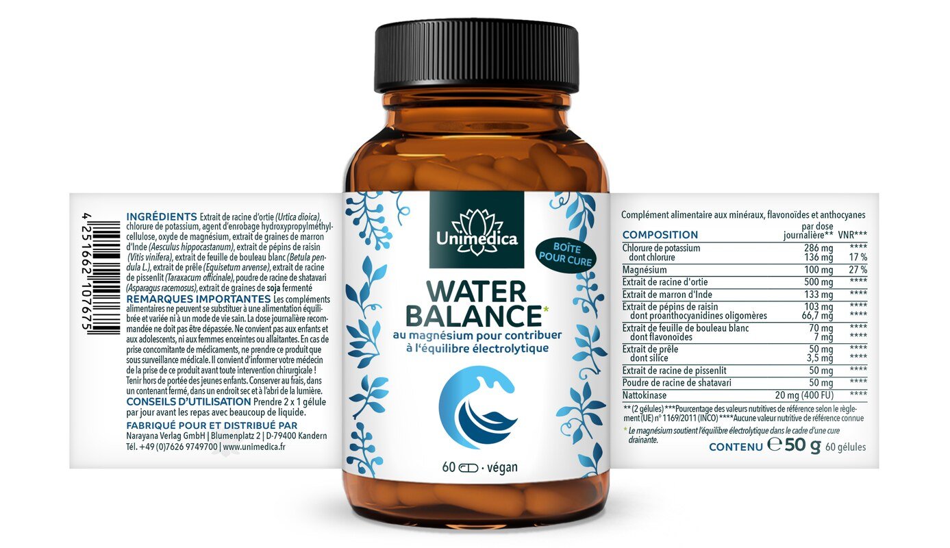 Lot de 2: Water Balance* - 2 x 60 gélules - par Unimedica