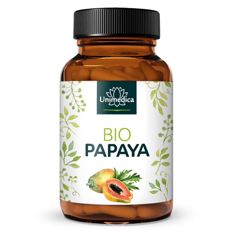 Extrait de papaye BIO  1 500 mg par dose journalière - 120 gélules - par Unimedica
