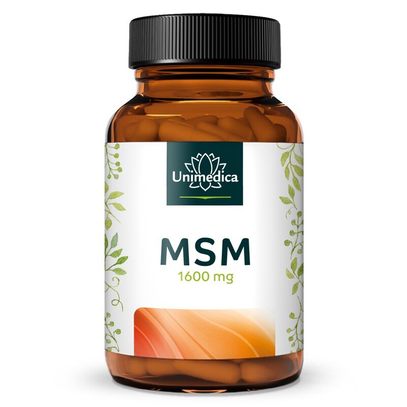 Gélules MSM - 1600 mg par dose journalière - 365 gélules - Unimedica