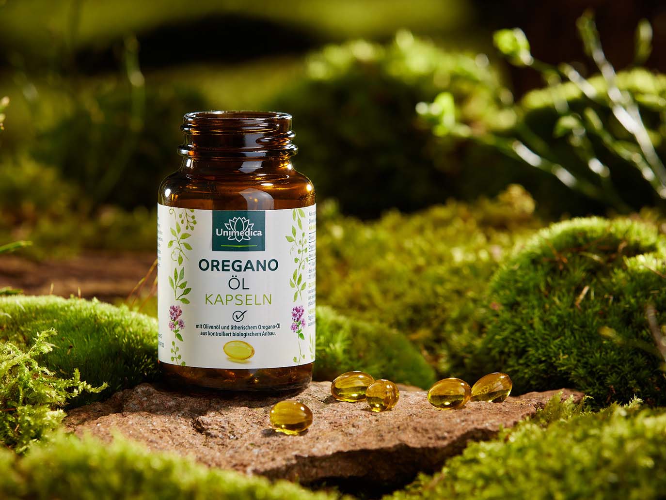 Huile d'origan - 135 mg par dose quotidienne (1 gélule) - 60 gélules molles - Unimedica