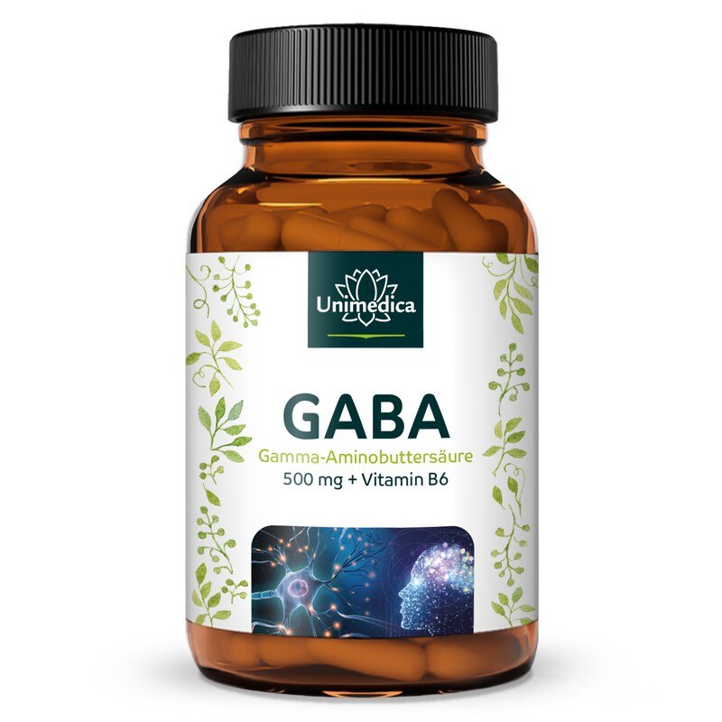GABA - 500 mg par dose quotidienne (1 gélule) - 200 gélules - Unimedica