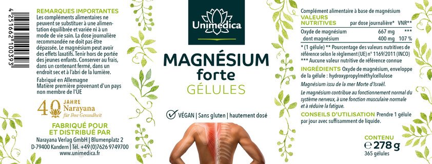 Lot: OPC Forte - 800 mg d'extrait de pépins de raisin - 180 gélules ET magnésium forte - 400 mg - 365 gélules ET Vitamine D3 / K2 MK7 All-trans 50 ml - par Unimedica