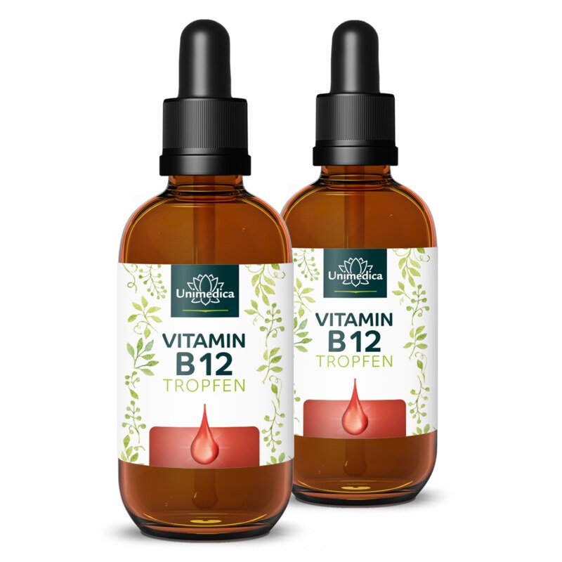 Lot de 2: Vitamine B12 en gouttes - 2 x 50 ml - Unimedica