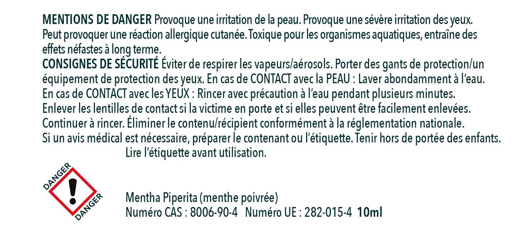Menthe poivrée BIO - huile essentielle naturelle - 10 ml - par Unimedica