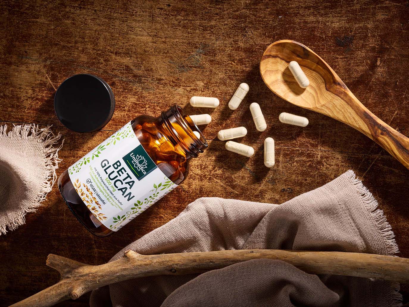 Bêta-glucanes  70 % de polysaccharides provenant d'avoine - 90 gélules contenant chacune 500 mg de bêta-glucanes  par Unimedica