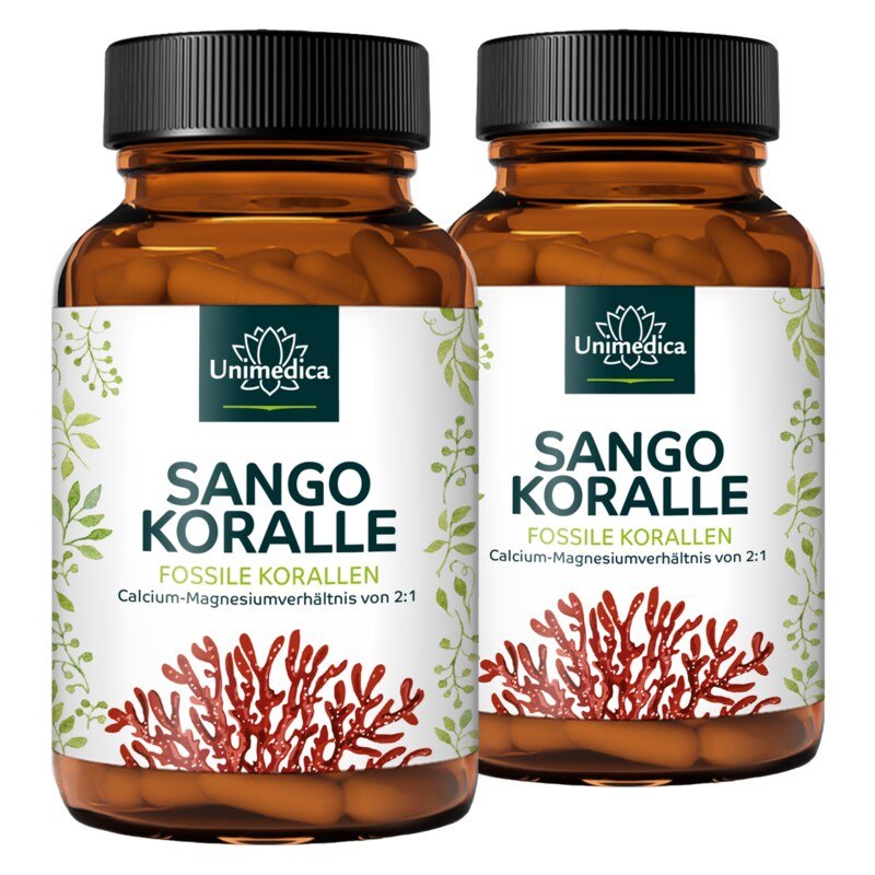 Lot de 2: Sango Koralle - 90 % corail fossile - 2 x 180 gélules- Unimedica