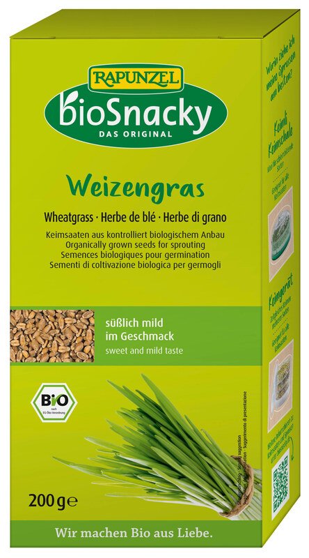 Herbe de blé  Graines à germer Bio  BioSnacky "Dr Vogel"  200 g
