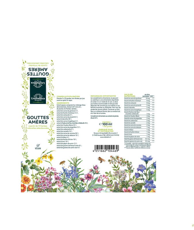 Gouttes amères - 100 ml - par Unimedica