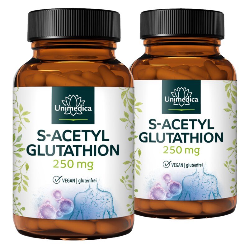 Lot de 2: S-acétyl glutathion - 250 mg  hautement dosé - 2 x 60 gélules - par Unimedica