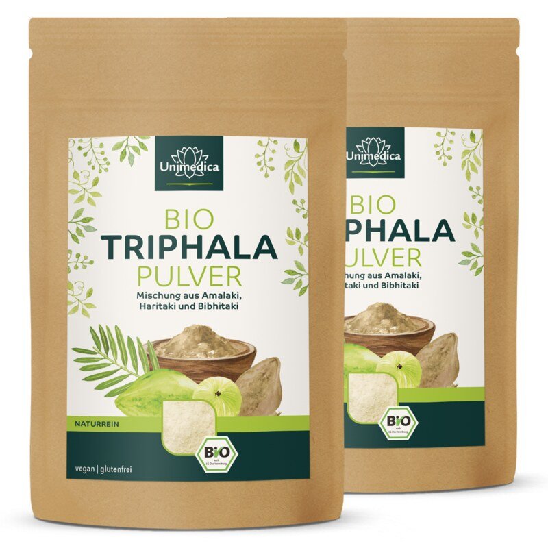 Lot de 2: Triphala en poudre BIO - Ayurveda - 2 x 250 g - par Unimedica