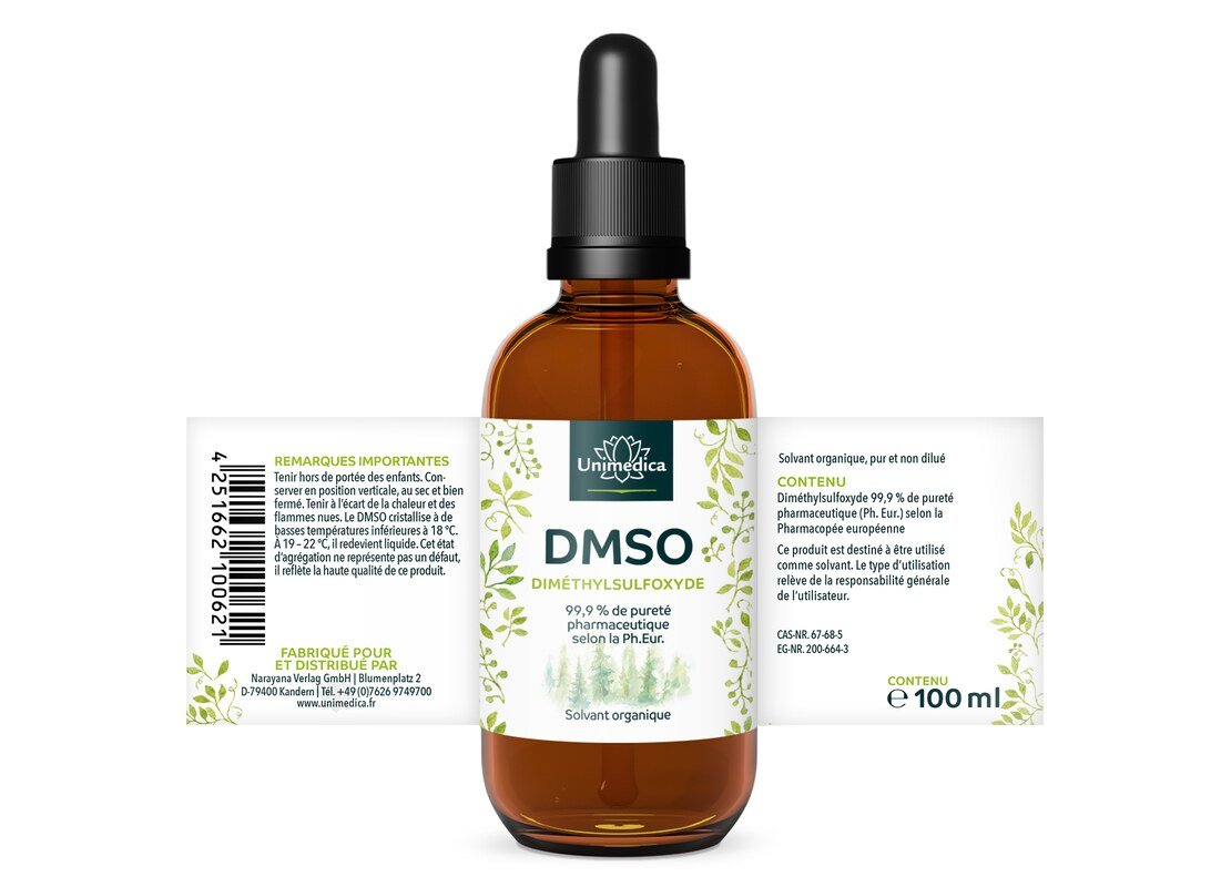 Lot de 2: DMSO 99,9% de pureté 2 x 100 ml d'UNIMEDICA