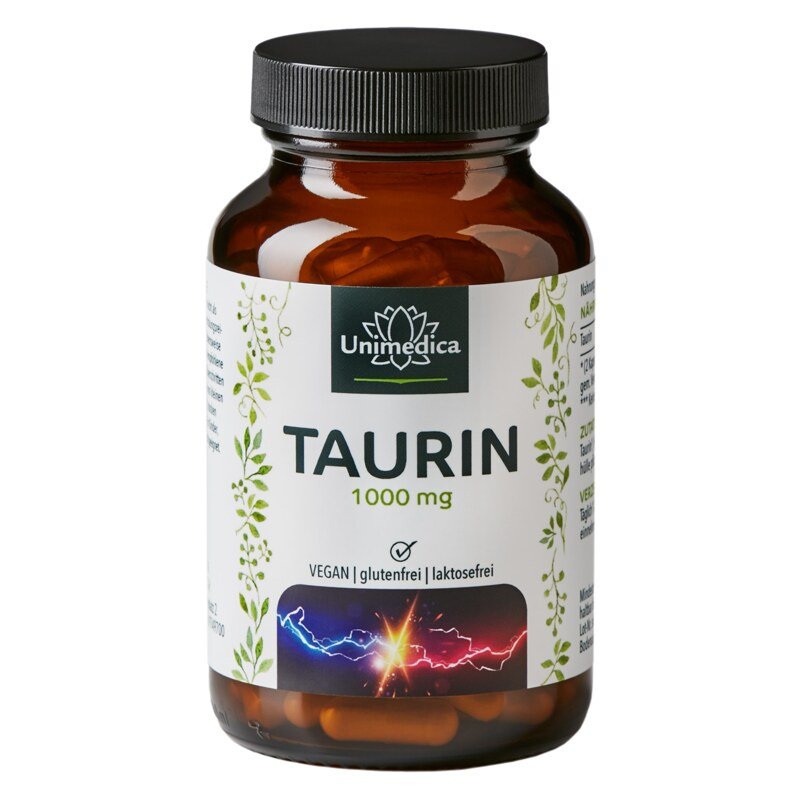 Taurine - 1000 mg par dose journalière (2 gélules) - 120 gélules - par Unimedica