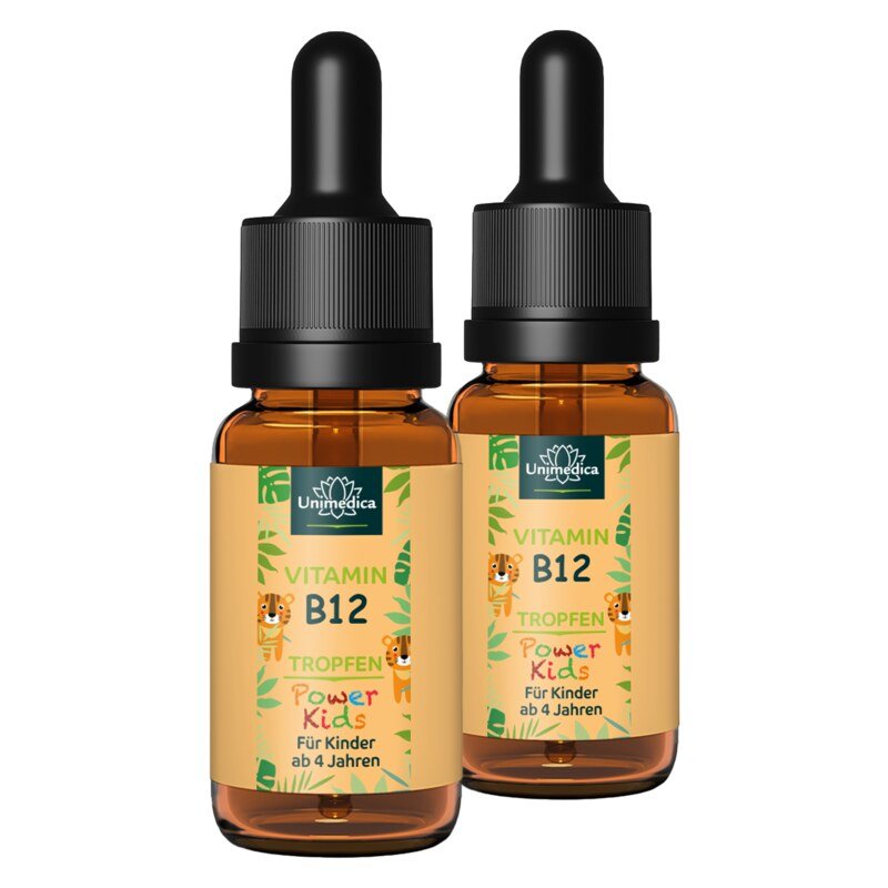 Lot de 2: Power Kids  gouttes de vitamine B12  2 x 10 ml - par Unimedica