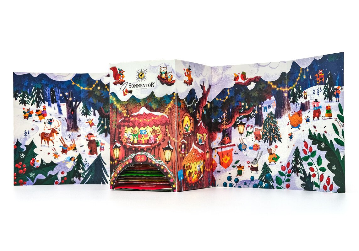 Tee Adventskalender Bio 24 Aufgussbeutel - Sonnentor