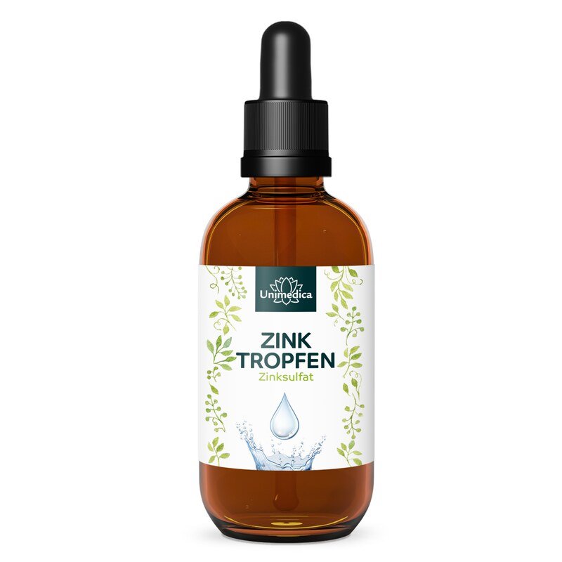 Zinc sous forme de gouttes de sulfate de zinc - 15 mg par dose journalière - 100 ml - par Unimedica