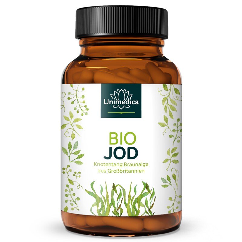Gélules d'iode BIO - 150 µg d'iode naturel issu d'algues brunes nodulées - 365 gélules - par Unimedica