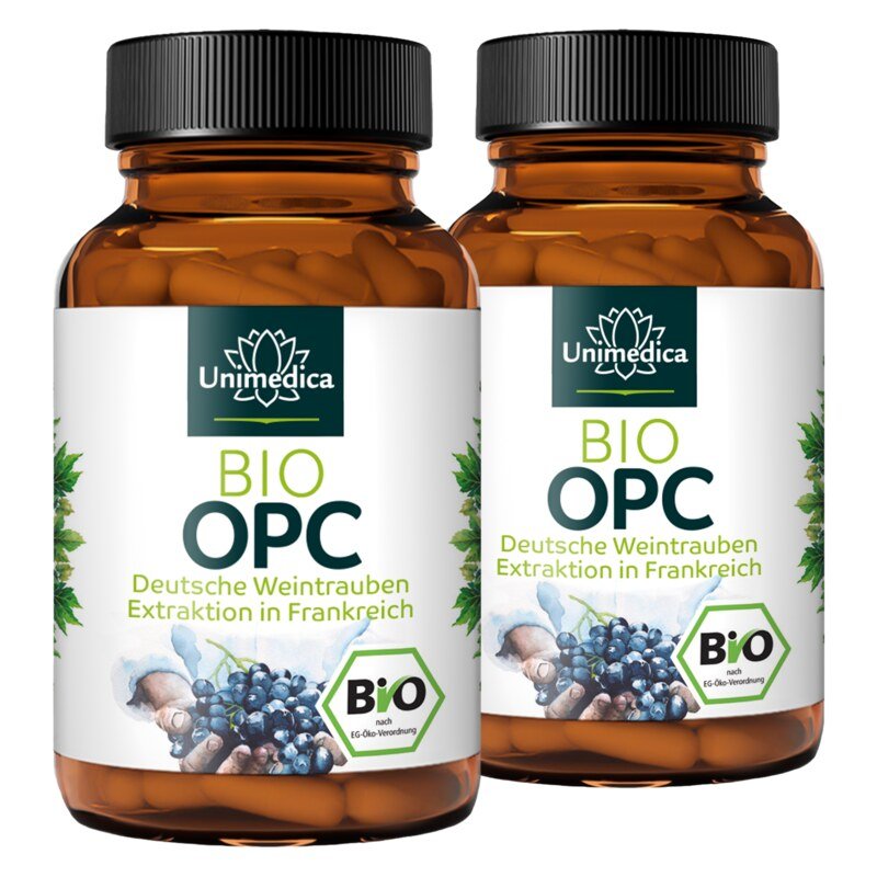 Lot de 2: OPC BIO  avec une teneur en OPC pur de 30 % - hautement dosé - 2 x 60 gélules - par Unimedica