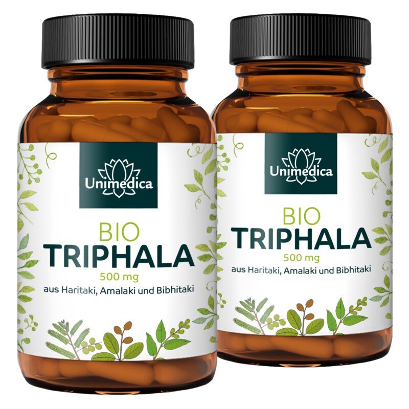 Lot de 2: Triphala Bio - 500 mg - 2 x 180 gélules - par Unimedica
