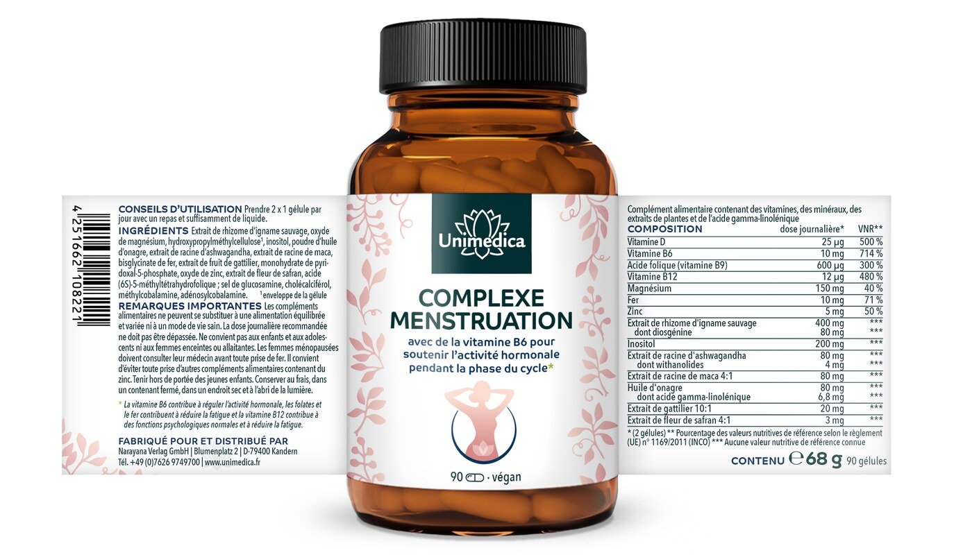 Complexe menstruation - 90 gélules - par Unimedica