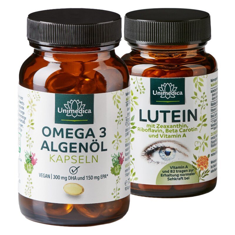 Lot de 2: Huile d'algue + Lutéine - 2 x 90 gélules - par Unimedica
