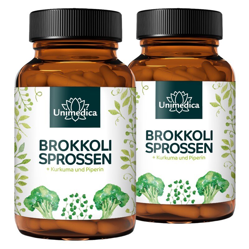 Lot de 2: Extrait de germes de brocoli - 100 mg de sulforaphane par dose journalière - 2 x 120 gélules - par Unimedica