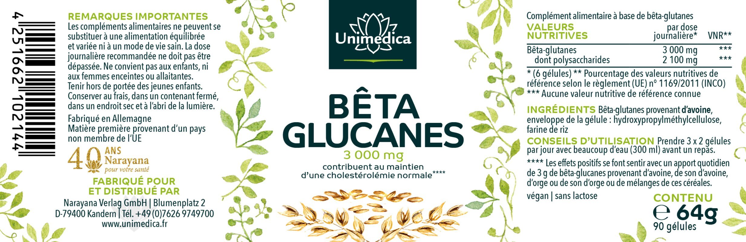 Lot: Bêta-glucanes & Glucomannane + chrome & Riz rouge