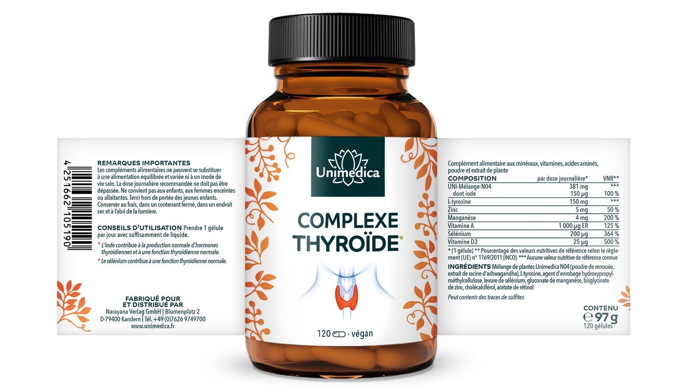 Complexe thyroïde - 120 gélules - par Unimedica