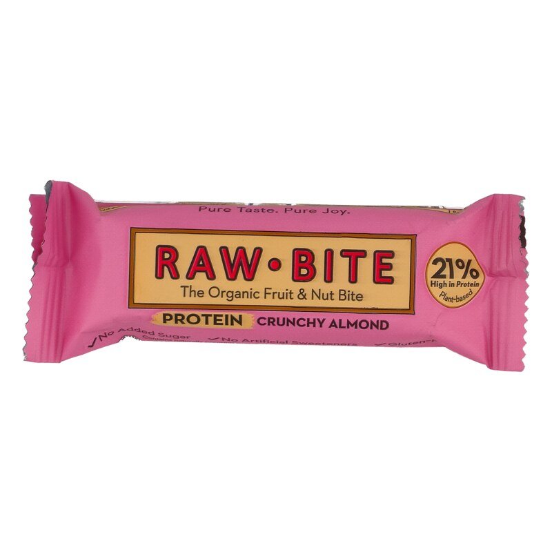 Barre crues bio Raw Bite protéines 45 g