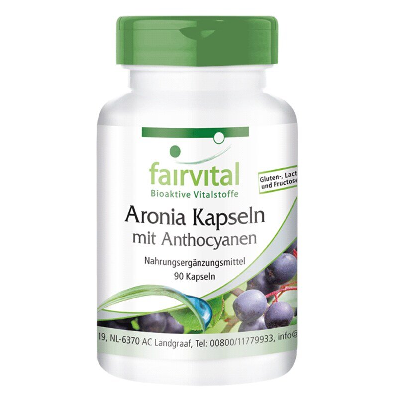 Aronia Kapseln mit Anthocyanen - 90 Kapseln