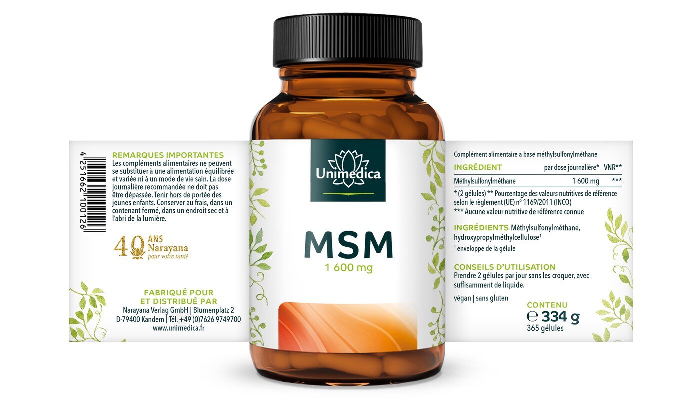 Spar Set - OPC forte - 800 mg Traubenkernextrakt pro Tagesdosis - 180 Kapseln UND MSM - 800 mg hochdosiert - 365 Kapseln - von Unimedica