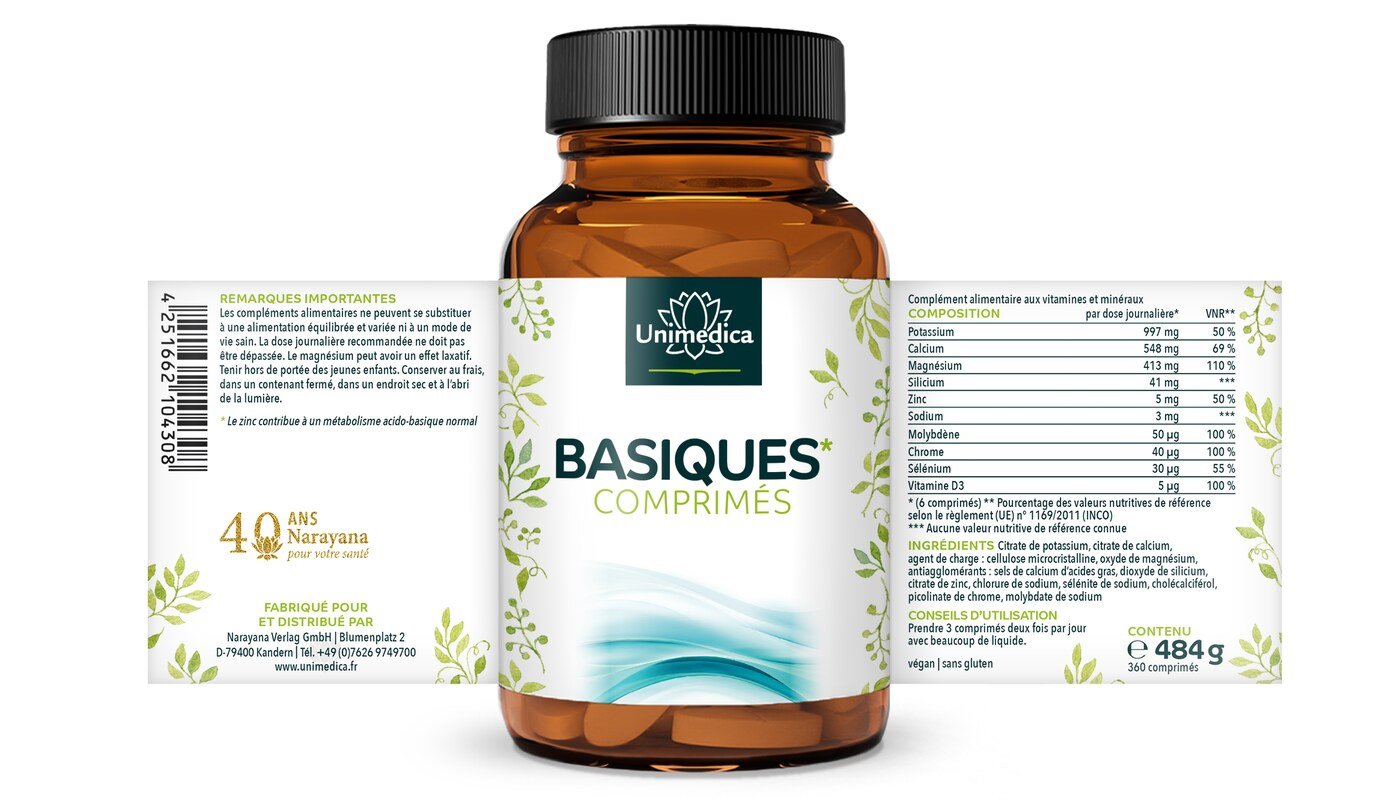 Comprimés alcalinisants - 360 comprimés - par Unimedica