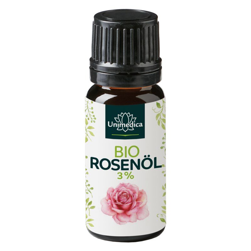 Huile de rose BIO 3 % - Rosa damascena - 5 ml - par Unimedica
