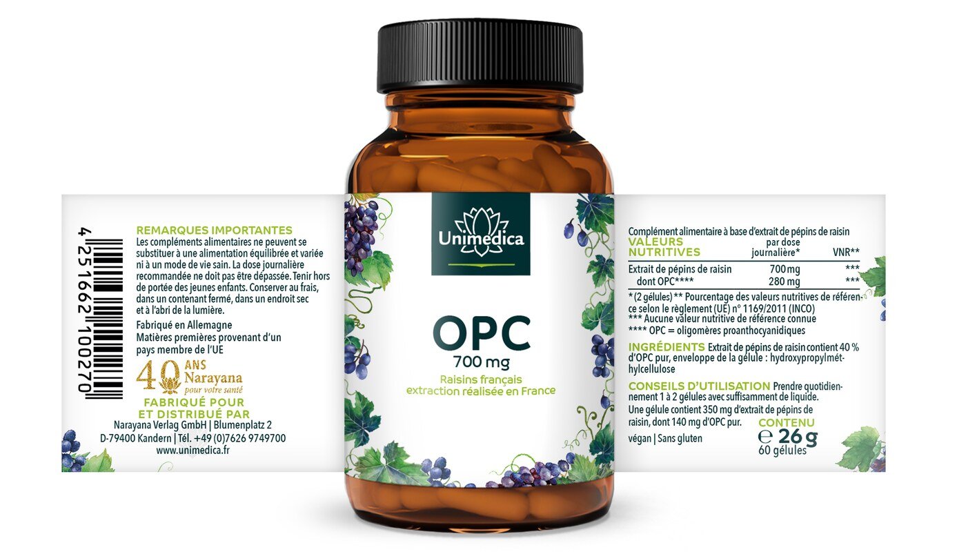 Gélules OPC - 60 gélules - Unimedica