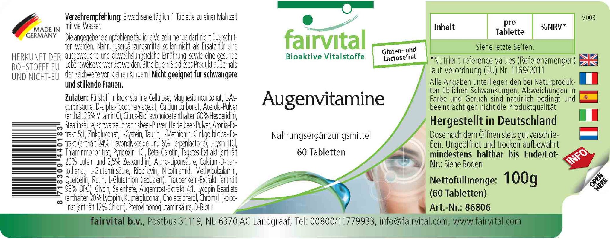 Augenvitamine - 60 Tabletten