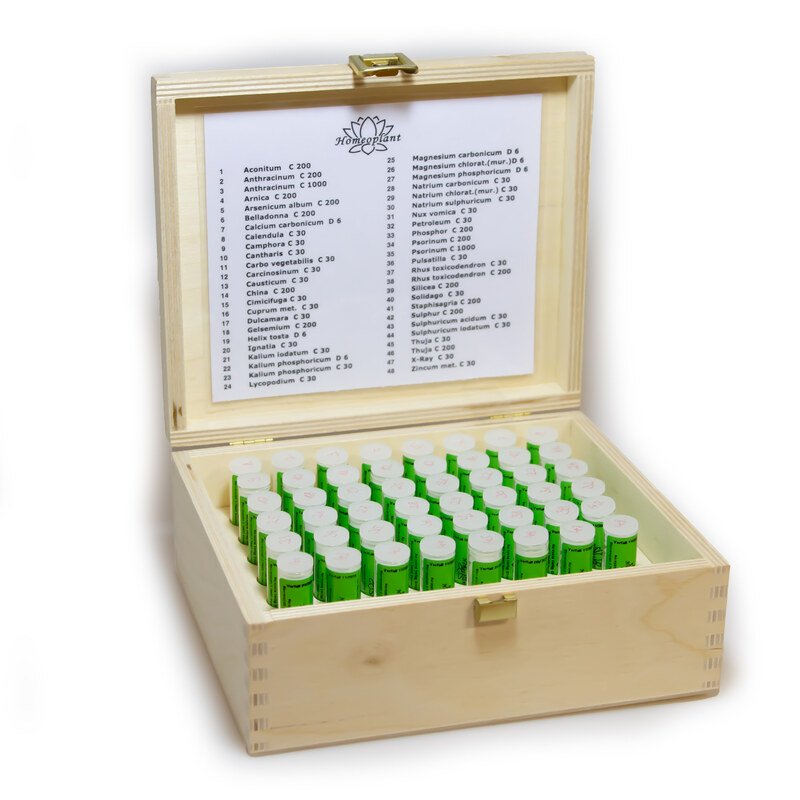 Kit complet de 48 fioles en coffret en bois - Maute