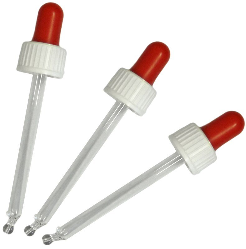 Pipette 50 ml, poire rouge, bouchon blanc - 10 pièces